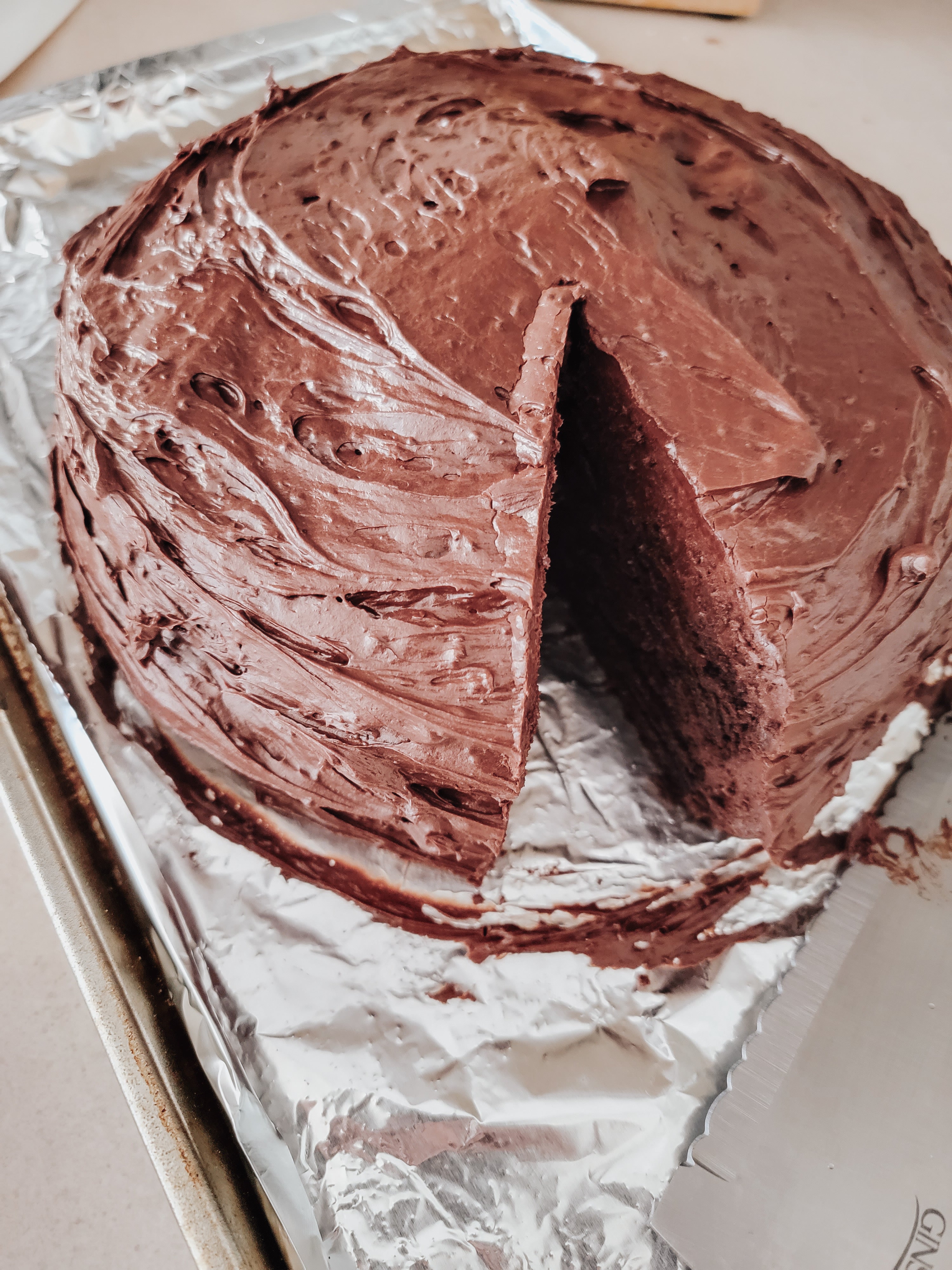 Vegan Two Layer Chocolate Cake